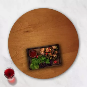 PRATO GIRATÓRIO 50CM COM TAMPO DE VIDRO PARA MESA