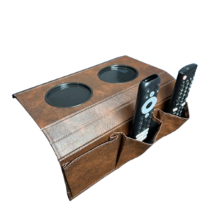 BANDEJA DE COURINO PINHÃO PORTA COPOS E CONTROLE