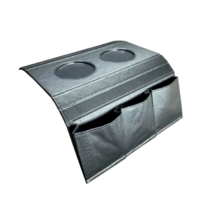 BANDEJA DE COURINO PRETA PORTA COPOS E CONTROLE