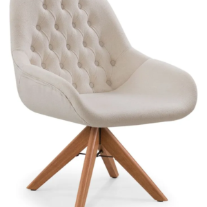 Poltrona Giratória Pandora Base Madeira